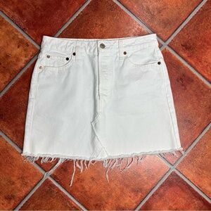 Re/Done Originals 90s Mini Skirt in White